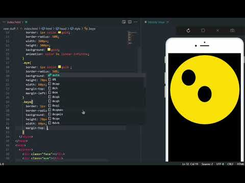 Smiley face emoji with HTML and CSS only #viral