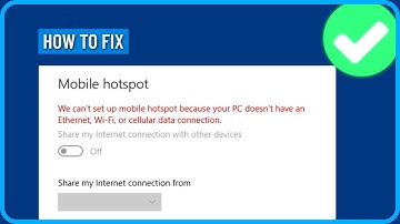 We kunnen geen mobiele hotspot instellen omdat uw pc geen Ethernet-wifi of dataverbinding heeft