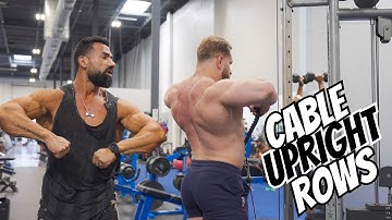 Cable Upright Rows for Boulder Shoulders!