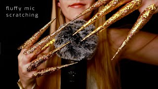 ASMR Fluffy Mic Scratching w/ Gold Claws 💅 | Testing Canon R8 Camera Sounds