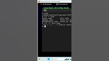 Linux Basic  Dir & Files Commands #shorts