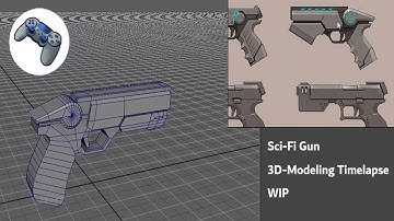 Sci Fi Gun | Sped Up 3D Modeling