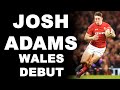 Josh adams wales debut