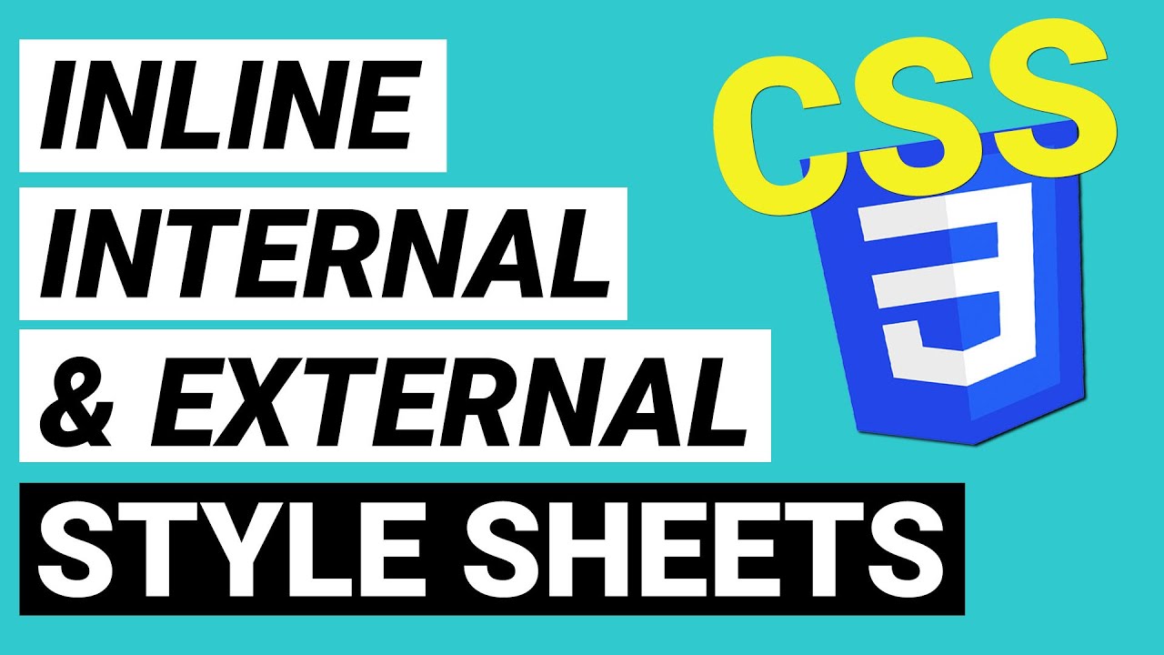 Inline, Internal and External CSS | Absolute Beginner CSS Crash Course