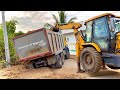 Bharat Benz truck stuck in mud Rescued by jcb | bharat benz | | jcb video |