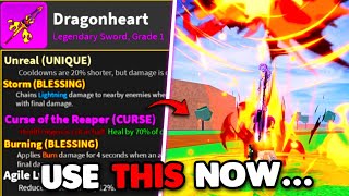 I Got The BEST Enchantment for DRAGONHEART In Blox Fruits!?