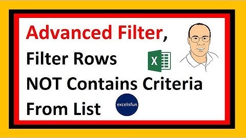 Advanced Filter: Filter Rows with List of Does NOT Contain Criteria - Excel Magic Trick 1594