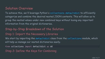 How to Combine Dict Elements in a List While Modifying Nested JSON Contents