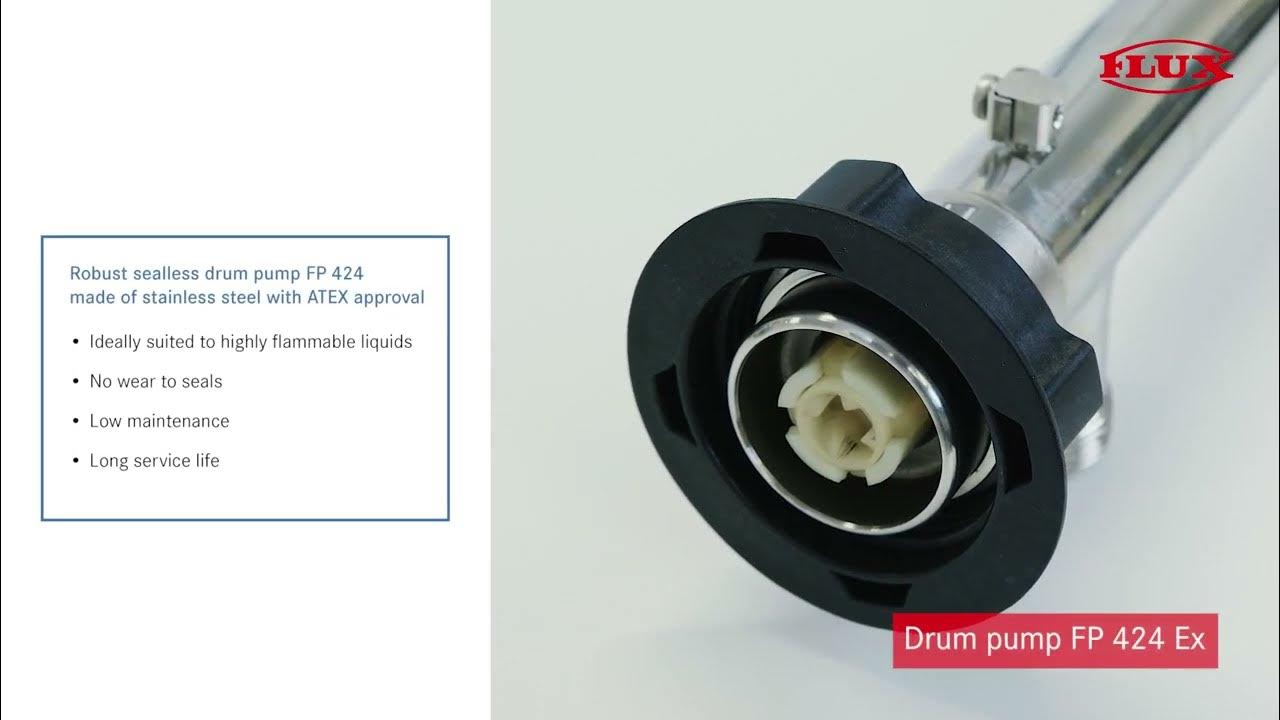 FLUX Drum pump set for highly flammable liquids with commutator motor YouTube