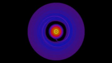 Protoplanetary Disk Simulation. (FARGO & Blender). Planet on eccentric orbit.