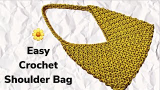 Easy and fast crochet a shoulder bag for beginners | crochet even moss stitch