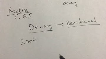 Conversion of Hexadecimal to Denary and Denary to Hexadecimal Numbers