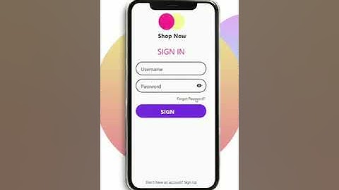 Sign Up App Design UI Prototype