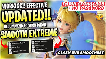 Updated Config ML Anti Lag Smooth Extreme 60FPS + Ping Booster Patch SpongeBob - Mobile Legends