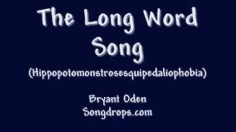 FUNNY SONG #3: The Long Word Song