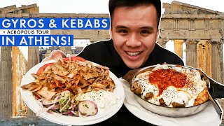 AMAZING GYROS in ATHENS, Greece! | Greek Food and Acropolis Tour!