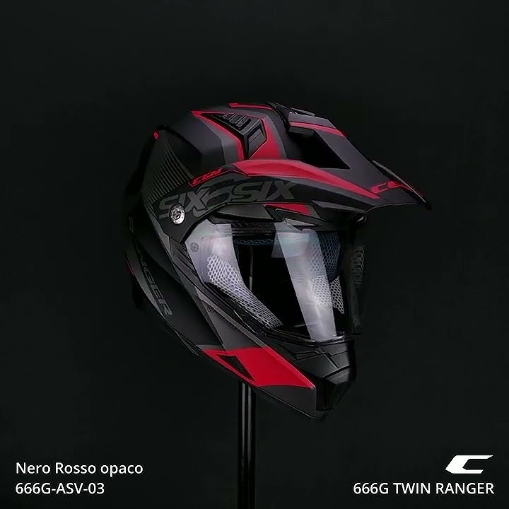 CGM  | 666G TWIN RANGER Nero Rosso opaco
