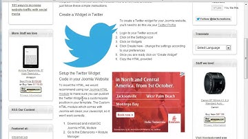Create a Twitter Widget for your Joomla website