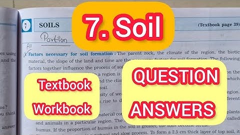 Geography STD 7th CHP 7 Soil Workbook QUESTION ANSWER 👍