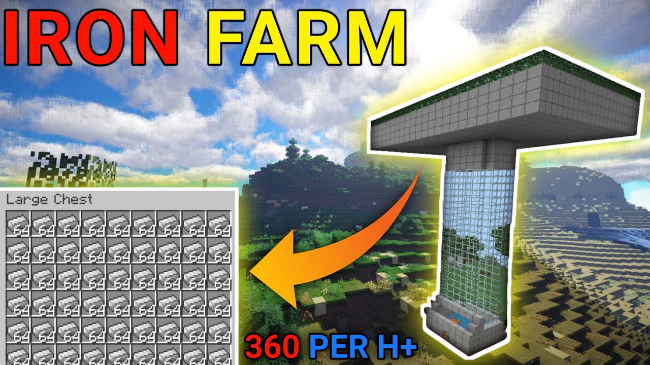 How To Make Iron Farm In Minecraft PE Minecraft Iron Farm Pe YouTube