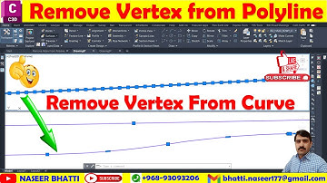 Remove Vertex from Polyline | reduce vertex of polyline in autocad | Remove Vertex | Reduce Vertex