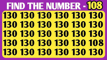 NUMBER SEARCH - EP. 40 🔍|| FIND THE ODD NUMBER || SPOT THE DIFFERENCE || SPOT THE OPTICAL ILLUSION