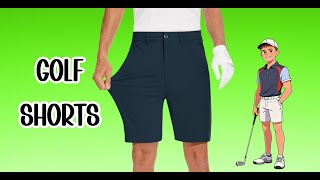 JWM Mens 7"/9" Stretch Golf Shorts - Lightweight Hybrid Casual Dress Work Flat Front Shorts with 5 P