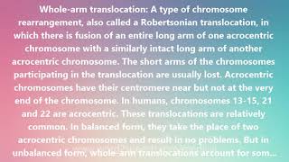 Whole-arm translocation - Medical Definition and Pronunciation