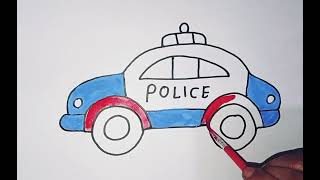 How to Draw cute and easy Police Car | Easy Drawing, Painting and Coloring for Kids & Toddlers by Cho Cho Tv Star 449 views 4 days ago 4 minutes, 12 seconds