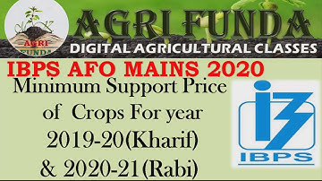 MINIMUM SUPPORT PRICE (MSP) of 2019-20 & 2020-21| Rabi, Kharif and zaid Crops|
