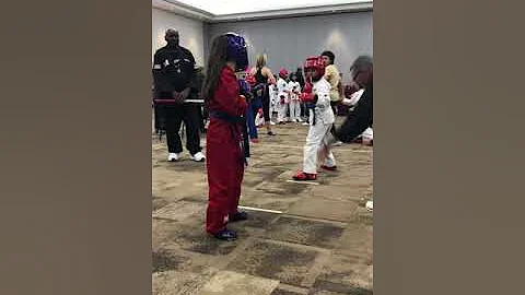 Karate Kids of Texas Rosalie Carter fighting in Hu...