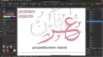 Affinity Designer: Boolean problems and how to sort them. (fix overlapping shapes)