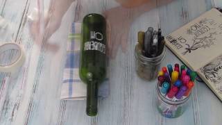 BOTELLAS NAVIDEÑAS DECORADAS CON ROTULADOR