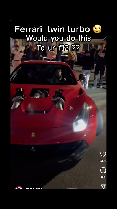 Ferrari F12. With twin turbos 😳. #cars #ferrari #turbo #luxurycar #crazy #supercar #twinturbo