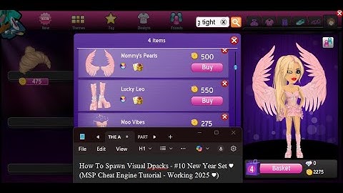 How To Spawn Visual Dpacks - #10 New Year Set ♥ (MSP Cheat Engine Tutorial - Working 2025 ♥)