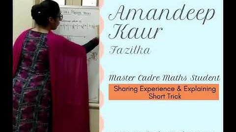 #101 Amandeep Kaur Mam | Master Cadre Maths Unique Tricks | Experience Sharing