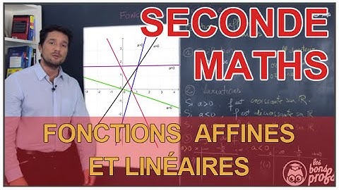 Fonctions affines et linéaires - Maths seconde - Les Bons Profs