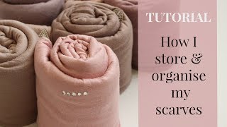 Tutorial: How I Store and Organise My Hijabs | The Sewist طريقتي في ترتيب الشيل الكويتية