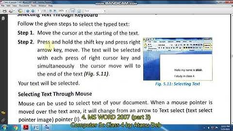 CLASS 4 CHAPTER 5 MS WORD 2007 Part 3