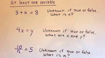 Algebra I #1.7b, True, False and Open Equations