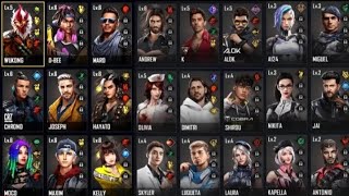 MY ALL CHARACTERS AND PETS COLLECTIONS|| GARENA FREE FIREfree fir