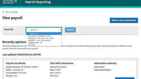 PAYE Modernisation - View payroll