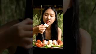 Primitive Life｜Grilled Lobster Over a Campfire in the Quiet Forest #food #wildcooking
