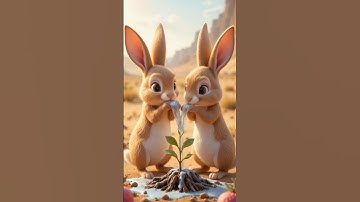 The rabbit saved a litchi plant from drying up by watering it😭#ai #tree #save #rabbit #aistory