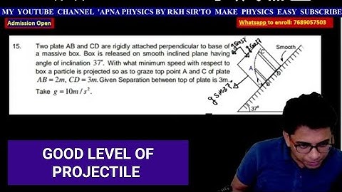 Good level of PROJECTILE MOTION Question on maximum range BY RKH SIR