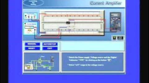 Current amplifier - computer model