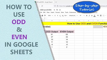 Google Sheets | ODD | EVEN | Function | Round Number | Examples | Spreadsheet Tutorial
