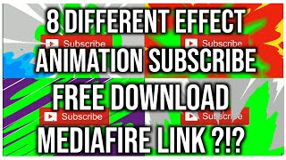 TOP 8 SUBSCRIBE ANIMATION GREENSCREEN || FREE DOWNLOAD || MEDIAFIRE LINK !?!