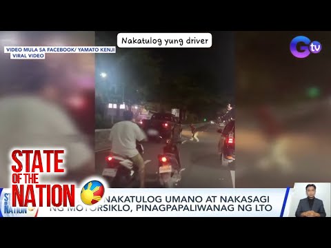Driver na nakatulog umano at nakasagi ng motorsiklo, pinagpapaliwanag ng LTO | SONA