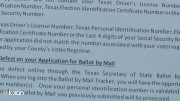 Texas Secretary of State, Travis County at impasse on dealing with mail-in ballot application reject